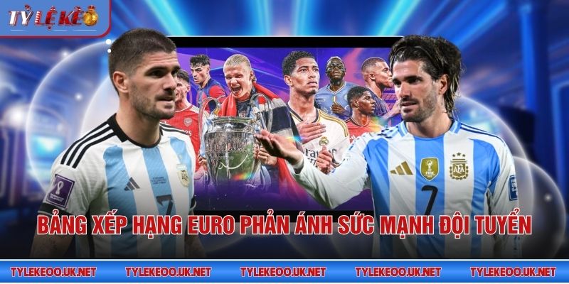 Bảng xếp hạng Euro phản ánh sức mạnh đội tuyển